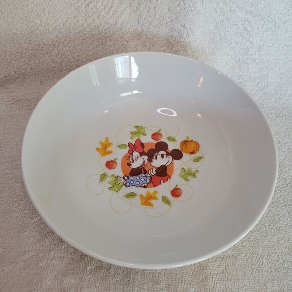 Disney Mickey & Minnie Serving Bowl Autumn Fall Large Salad Pasta Popcorn NEW - Picture 4 of 10